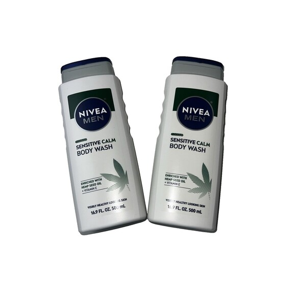 Nivea Men Sensitive Calm Body Wash Enriched With Vitamin E 16.9oz ea (2-pack) - Picture 1 of 8